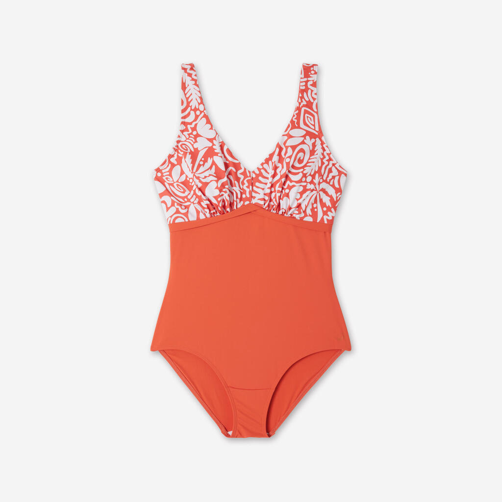 Maillot de bain 1 pièce aquafitness Femme - Rosy rouge