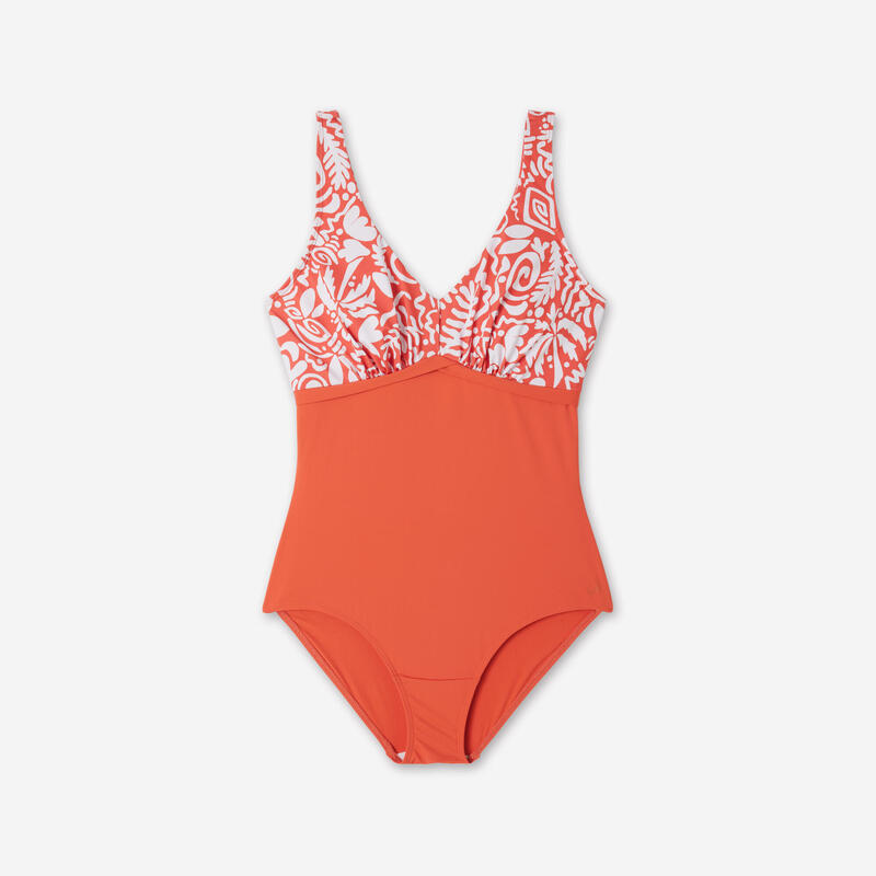 Maillot de bain 1 pièce aquafitness Femme - Rosy rouge