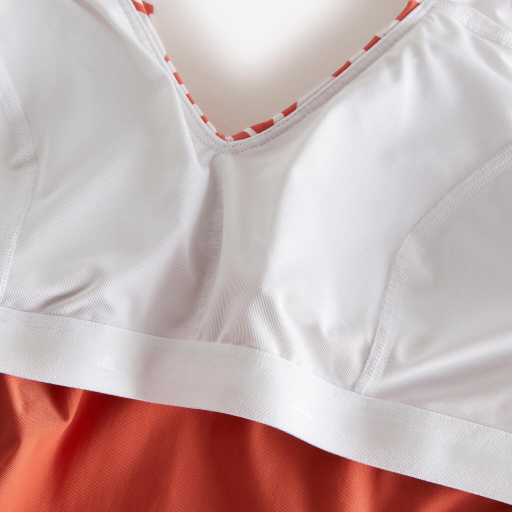 Maillot de bain 1 pièce aquafitness Femme - Rosy rouge