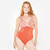 Maillot de bain 1 pièce aquafitness Femme - Rosy rouge