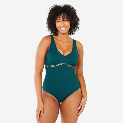 Maillot de bain 1 pièce aquafitness Femme - Rosy noir