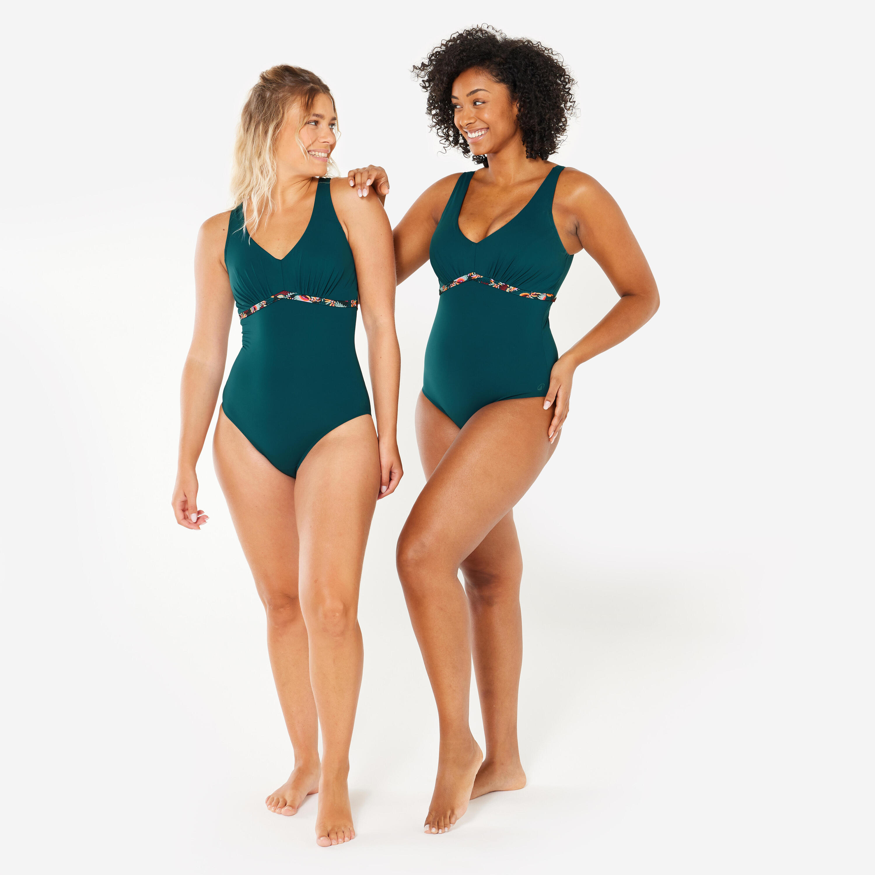 Women’s aquafitness 1-piece swimsuit - Rosy ARA blue 2/8