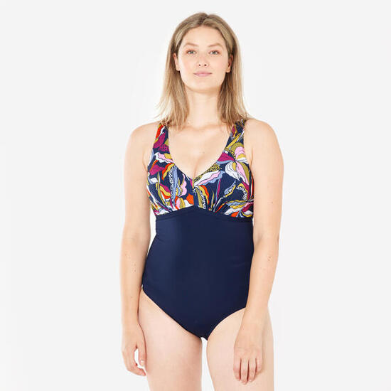 Maillot de bain 1 pièce aquafitness Femme - Rosy yvo bleu