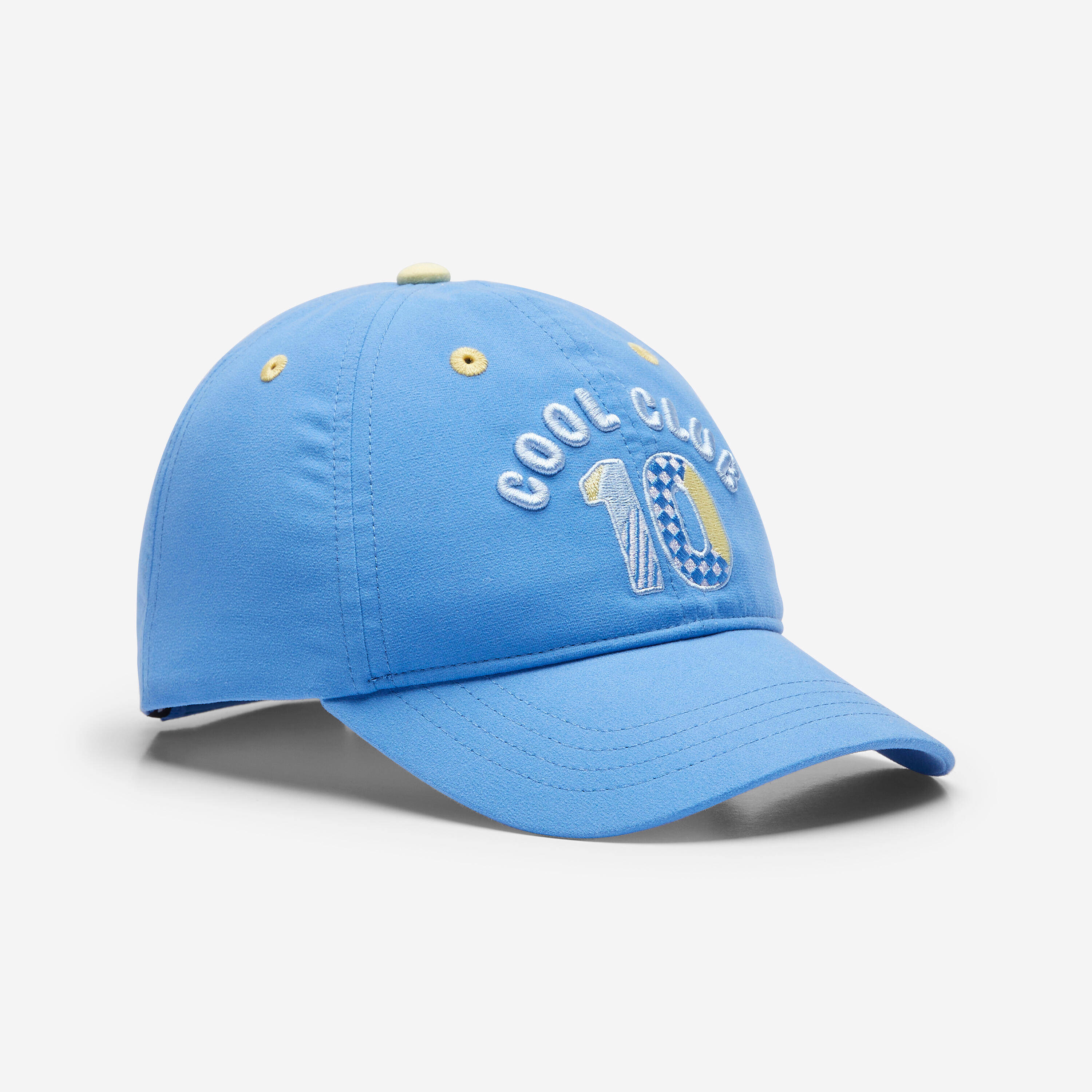 Kid's Unisex Multisport Adjustable Cap 500 - Blue/Yellow -  1