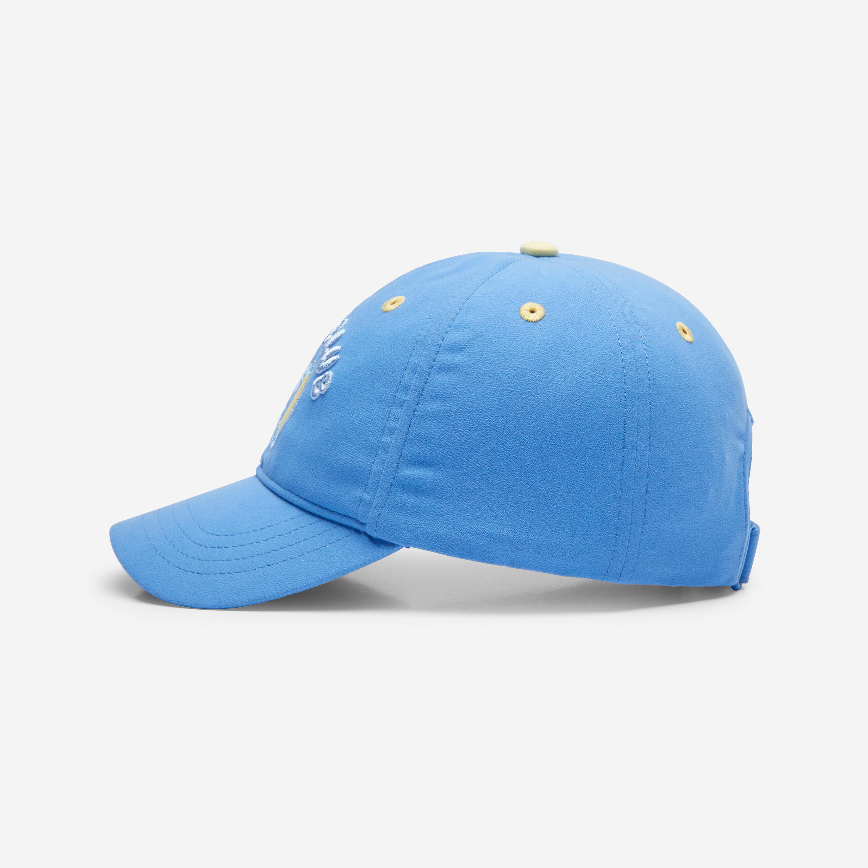 Verstelbare multisport pet voor peuters blauw geel 5/15