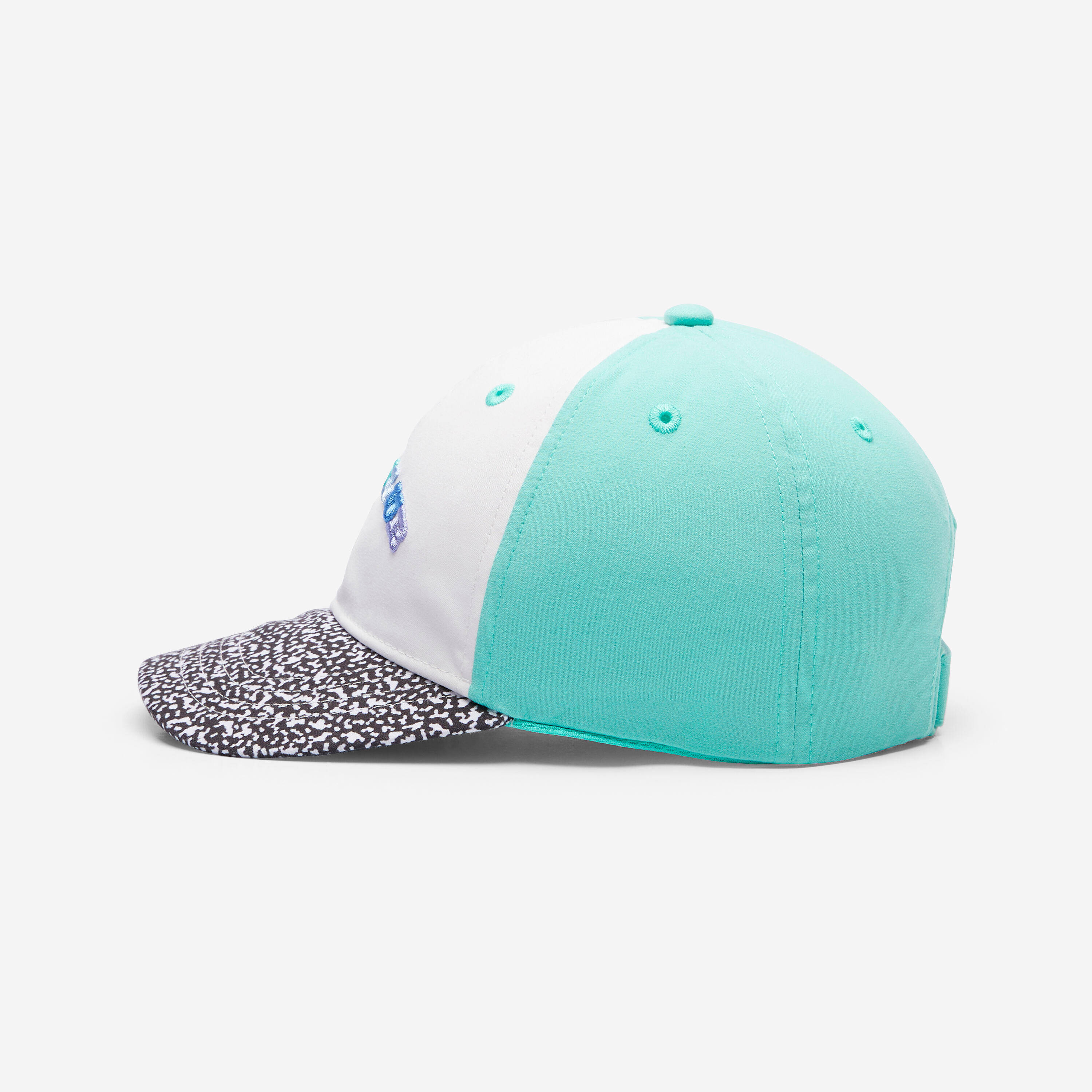 Kid's Multisport Adjustable Cap 500 - White/Green -  5