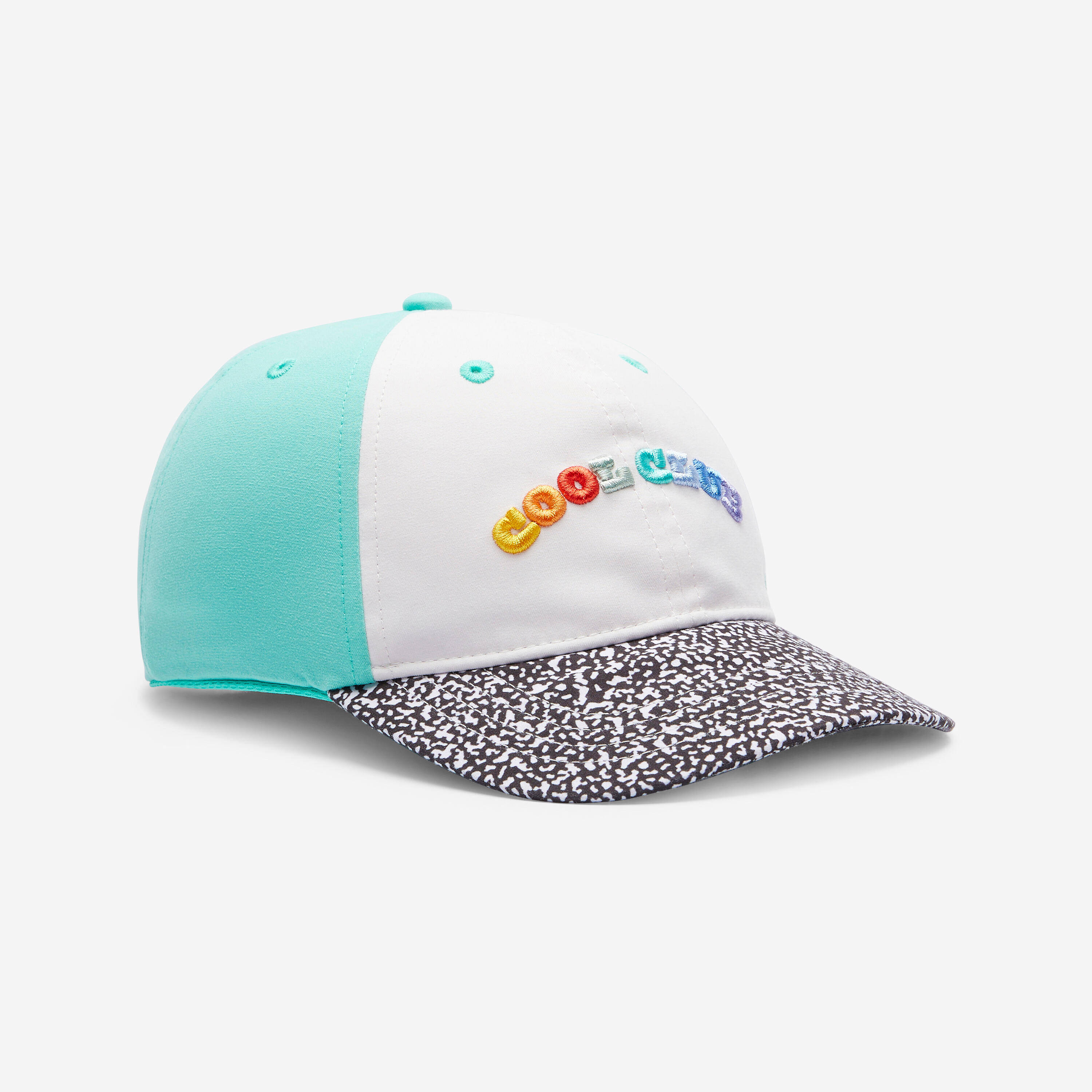 Kid's Multisport Adjustable Cap 500 - White/Green -  1
