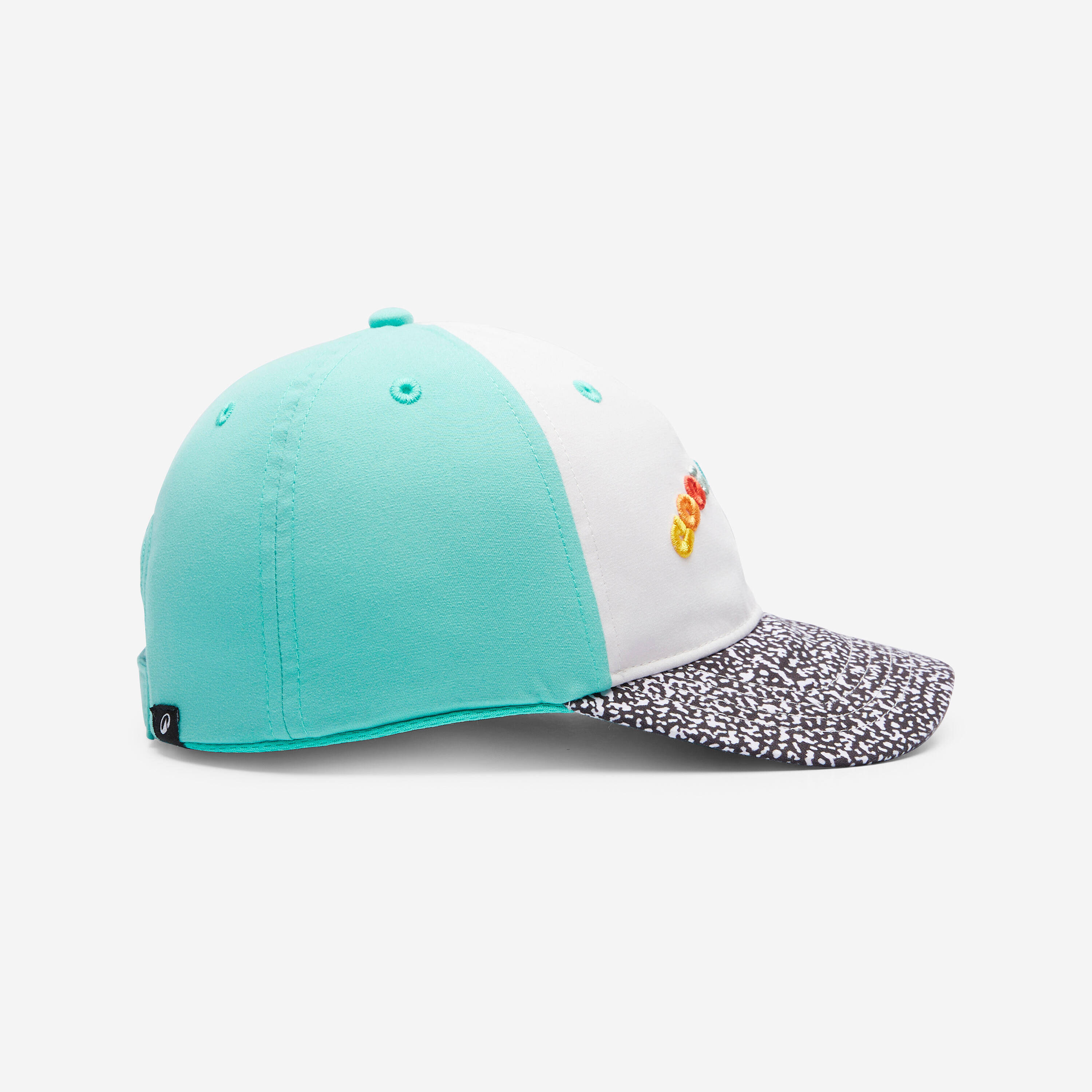 Kid's Multisport Adjustable Cap 500 - White/Green -  3