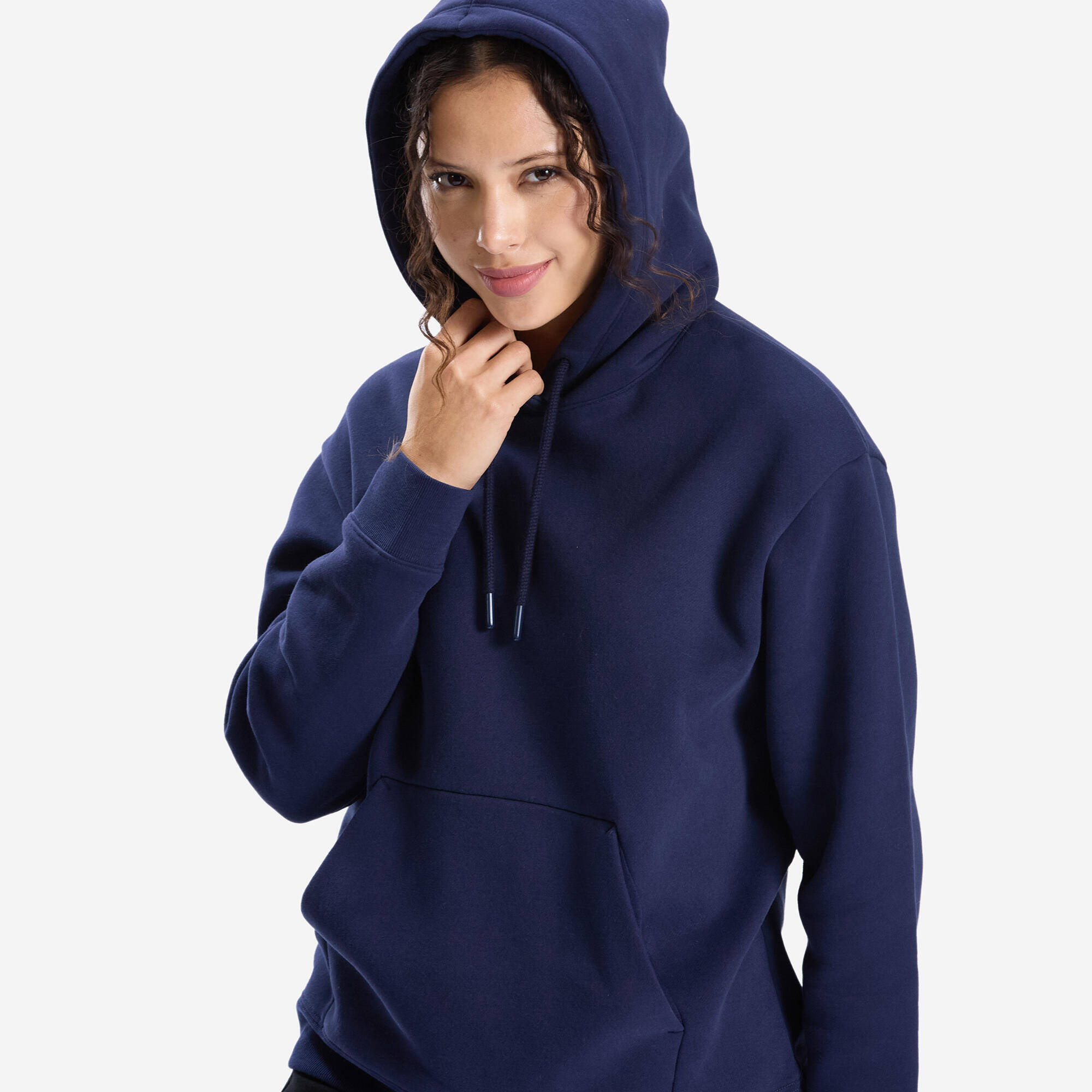 Women's Fitness warm Hoodie, blue -  4