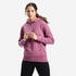 Women's Gym Cotton Blend Hoodie Sweatshirt 500 Print-Purple