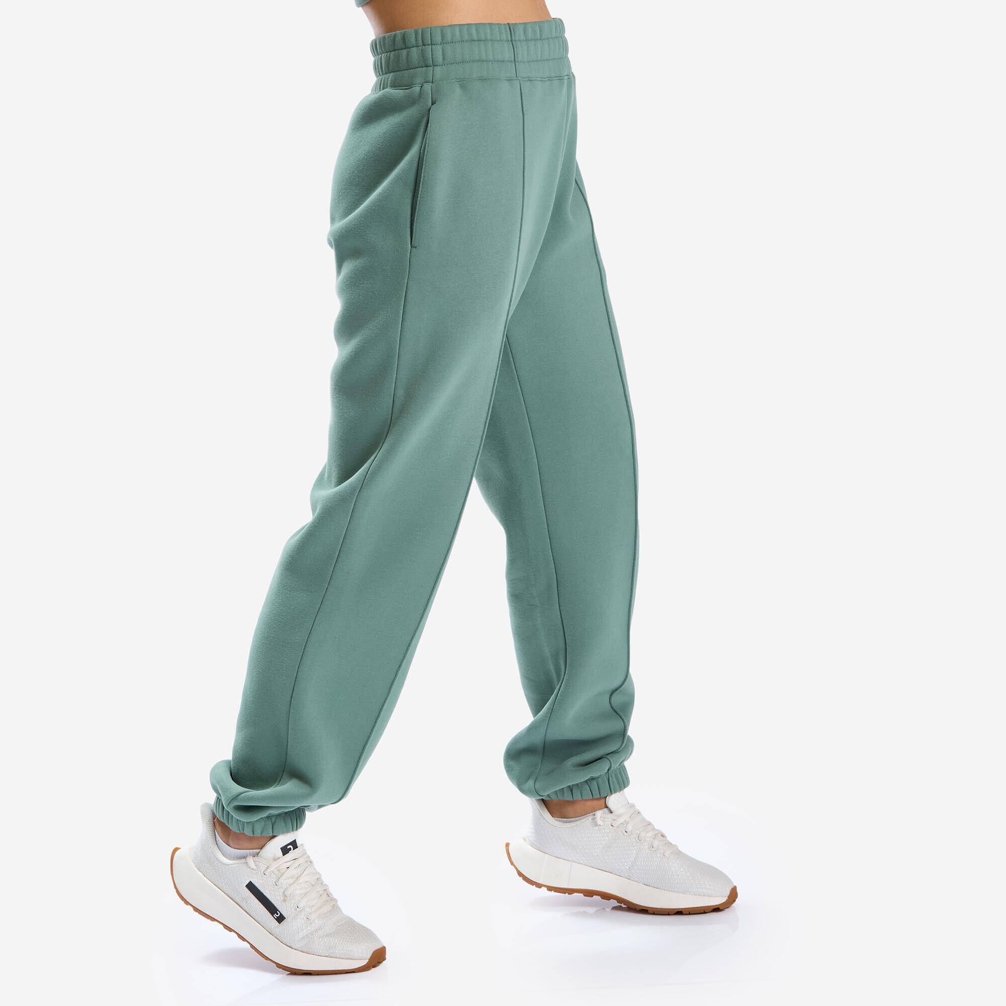 Slim-Fit Jogging Bottoms - Smoky Green -  2