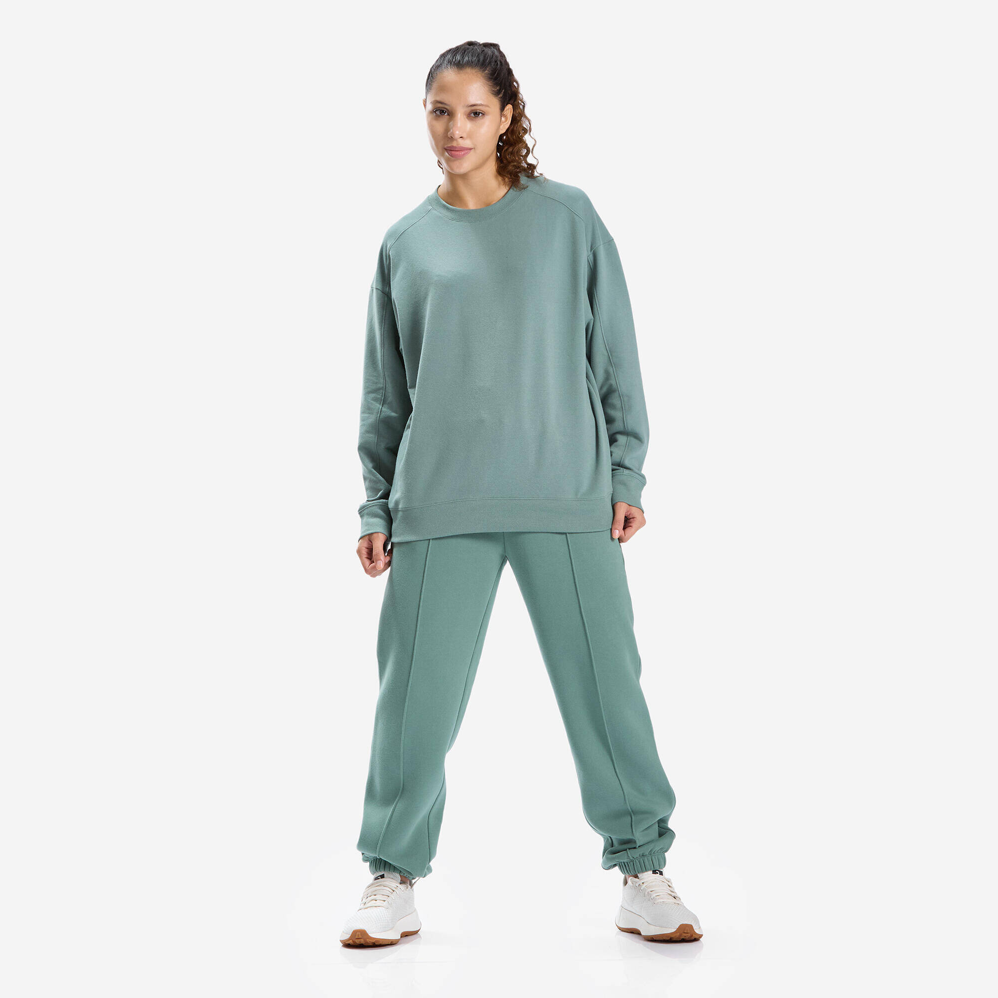 Slim-Fit Jogging Bottoms - Smoky Green -  3