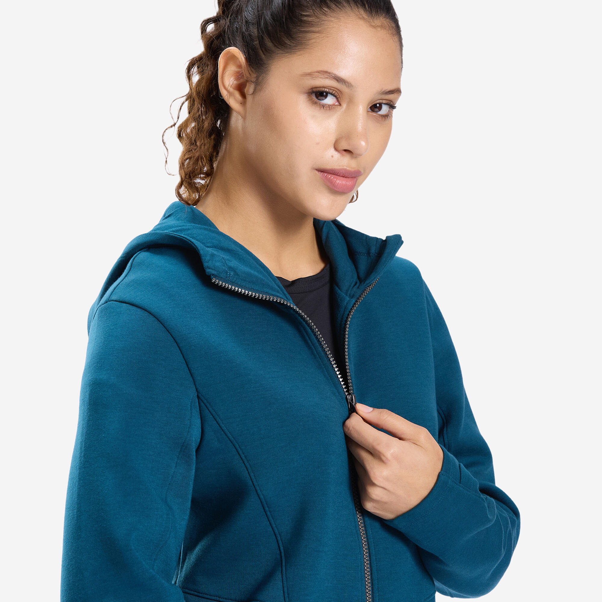 Women Zip Hoodie Jacket Blue