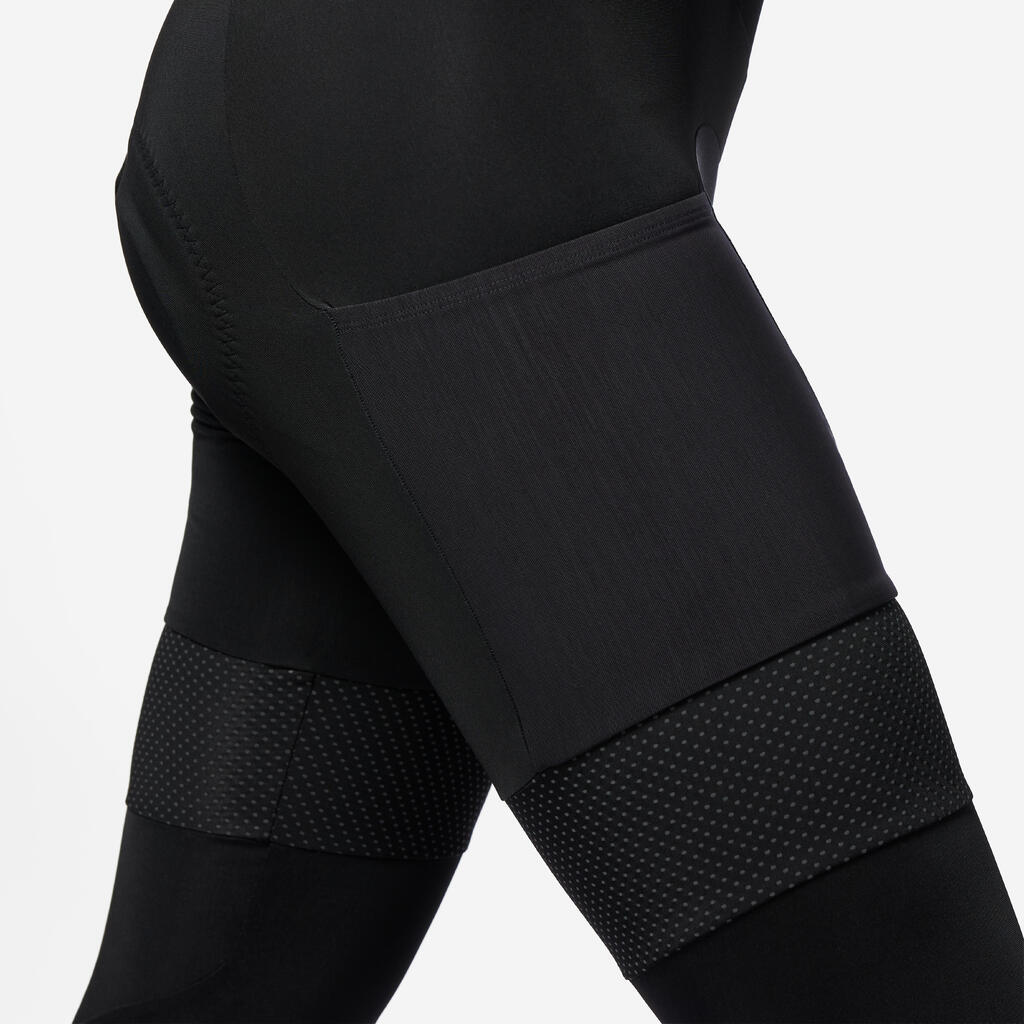 Radhose Winter lang mit Trägern Rennrad Racer Herren schwarz