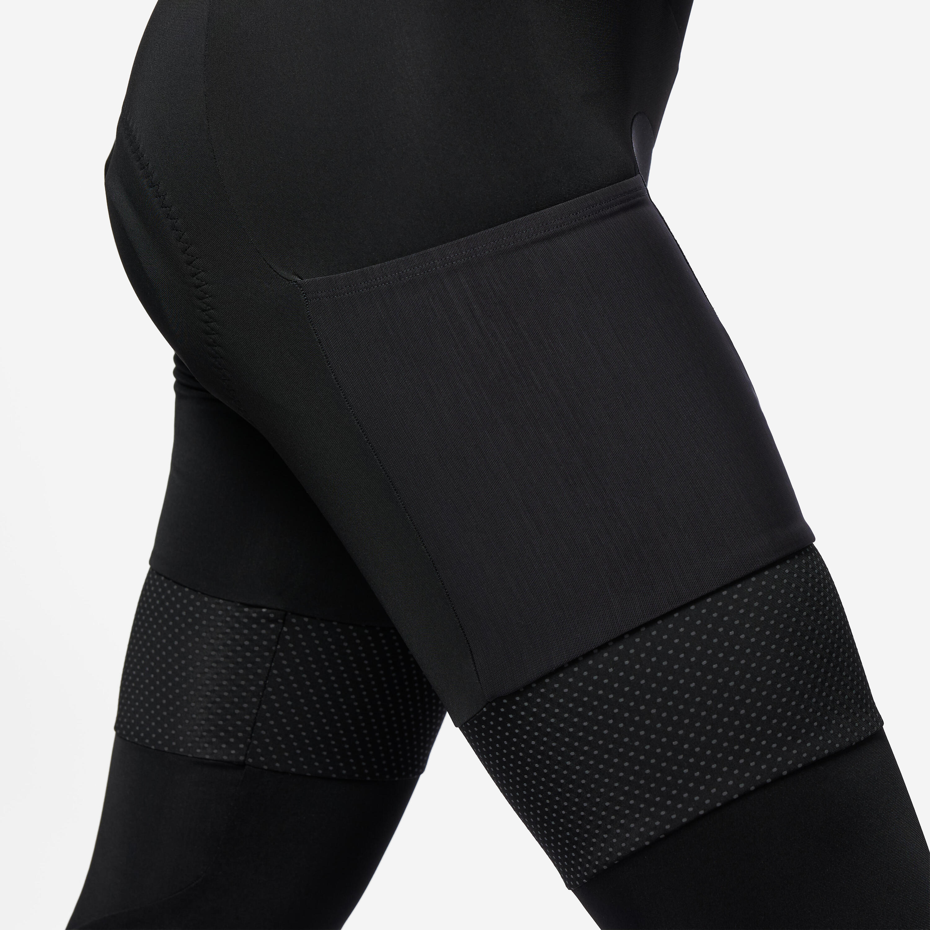 Men's Winter Road Cycling Tights Racer - Black 4/7