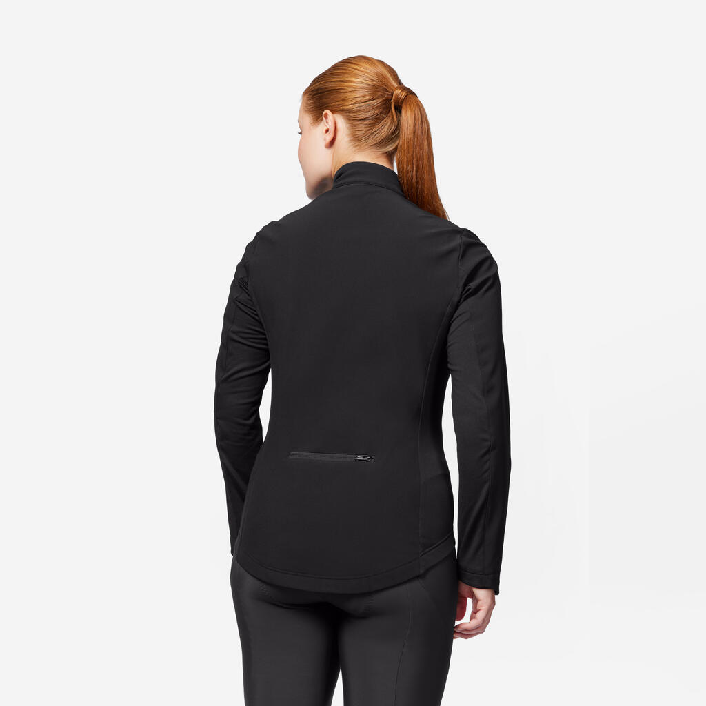 Women's Winter Road Cycling Jacket 100 - Black