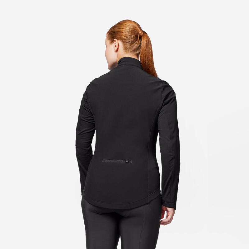 Women's Winter Road Cycling Jacket 100 - Black