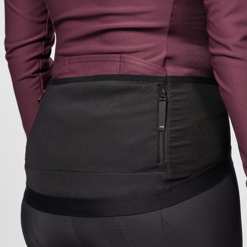 Veste vélo route hiver Endurance femme bordeaux