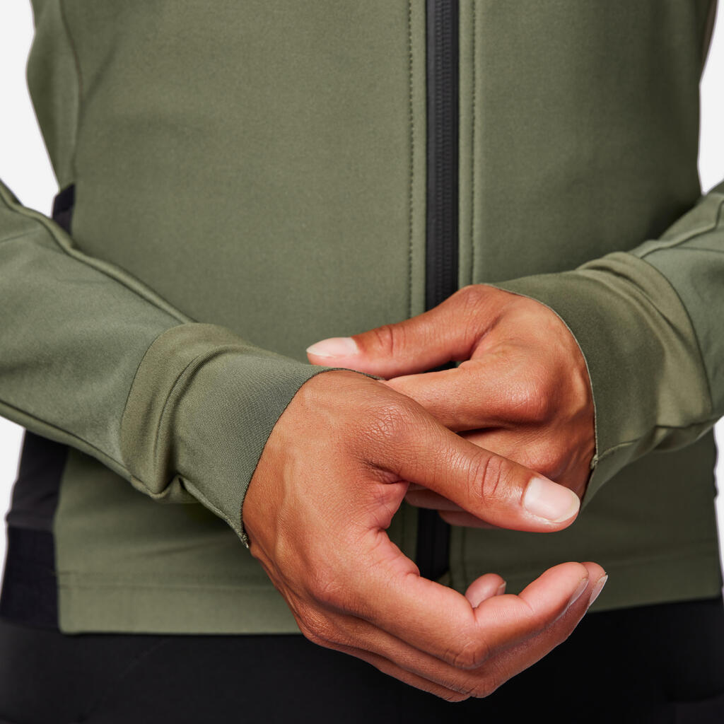 Men's Winter Road Cycling Jacket Endurance - Black/Green