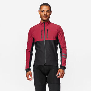 Chaqueta Ciclismo Carretera Endurance Hombre Negro/Burdeos Invierno