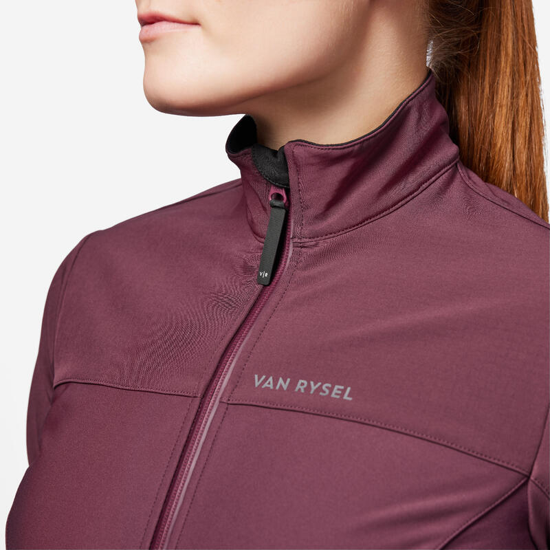 Veste vélo route hiver Endurance femme bordeaux