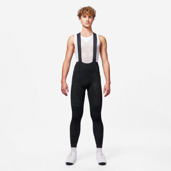 Salopette invernale lunga ciclismo uomo VanRysel RACER nera con tasche laterali