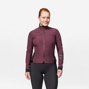 Chaqueta Ciclismo Carretera Endurance Mujer Burdeos Invierno