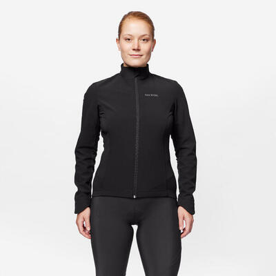 Fahrradjacke 100 Damen schwarz