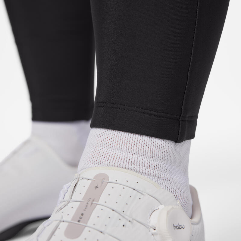 Collant sans bretelles vélo route femme endurance - noir