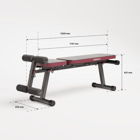 Banc de musculation pliable, inclinable, abdominaux - bench 500 fold