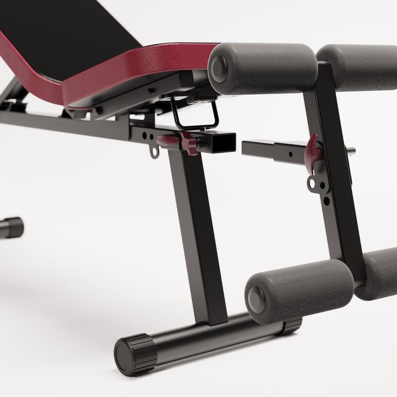 Verstelbare en inklapbare fitnessbank Bench 500 Fold