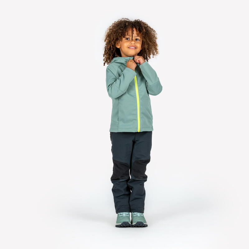 Veste softshell de randonnée enfant 2-6 ans, MH900 vert