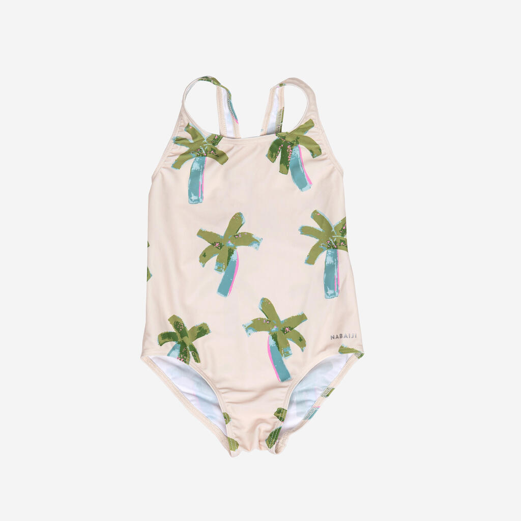 בגד ים שלם לבנות - לבן