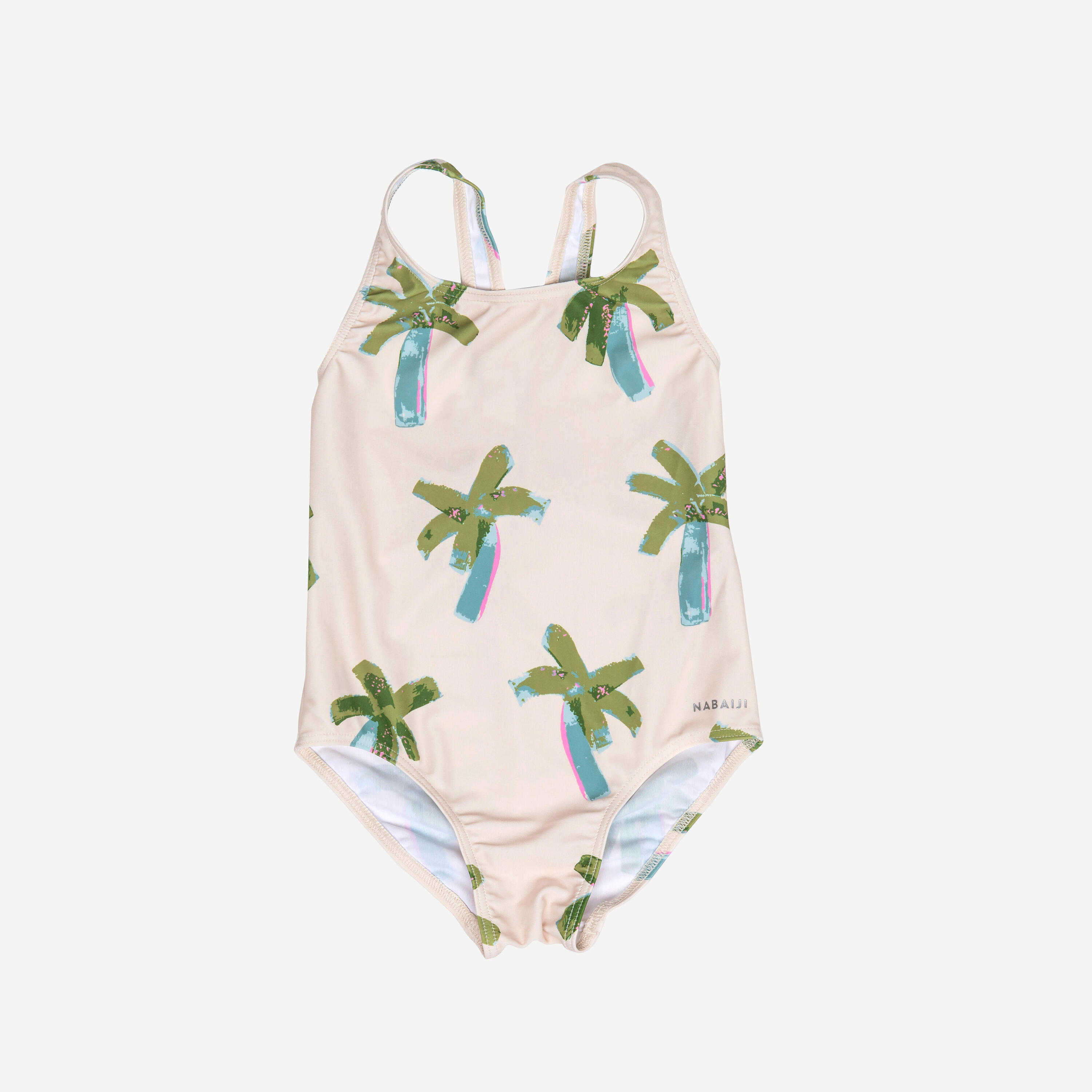 Fato de Banho Bebé / Menina - bege estampado palmeiras 2/4