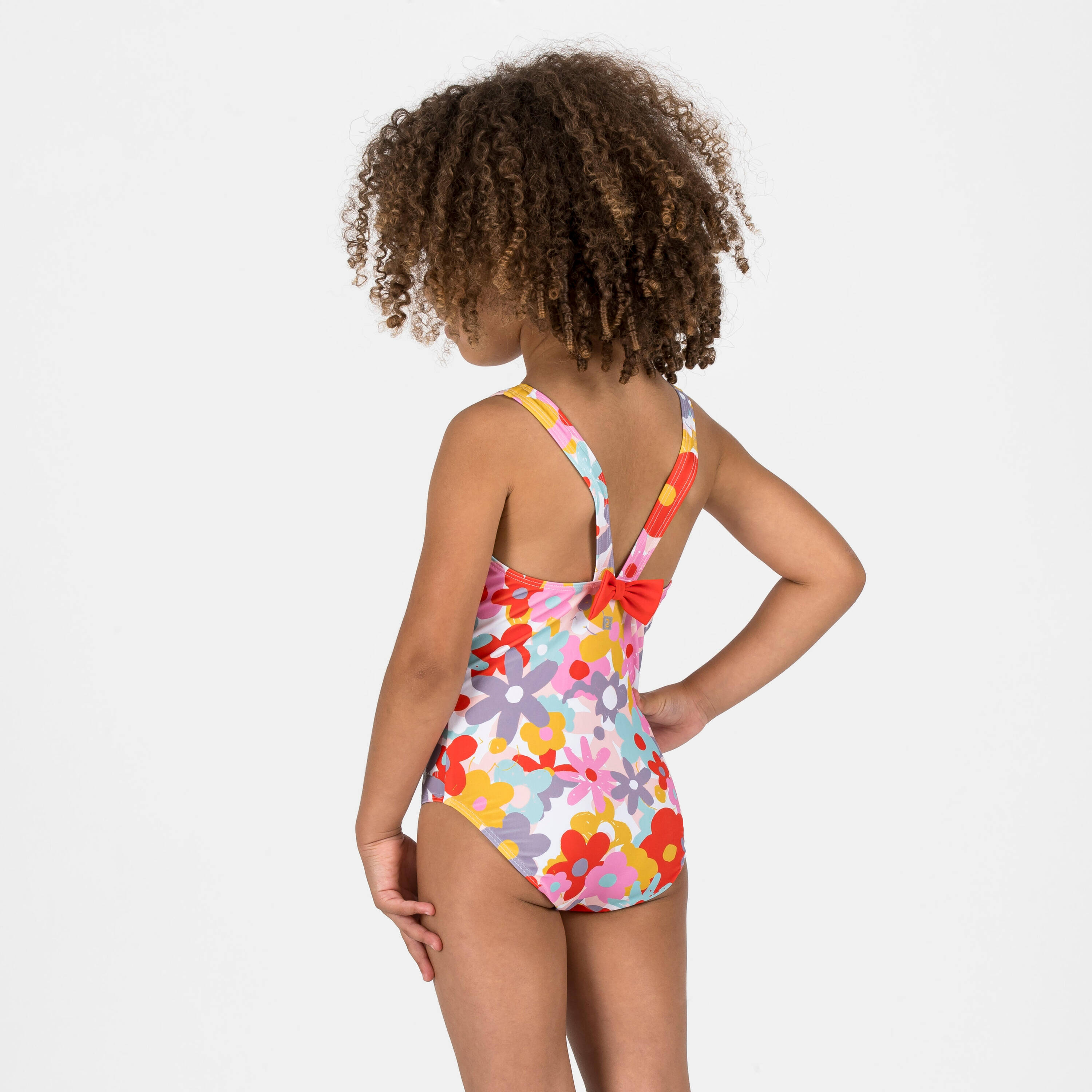 Baby/Girls' 1-Piece Swimsuit Soft & Comfortable Flower Print Red -  4