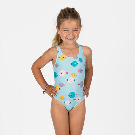 Maillot de bain 1 pièce Bébé / Fille - rouge imprimés fleurs