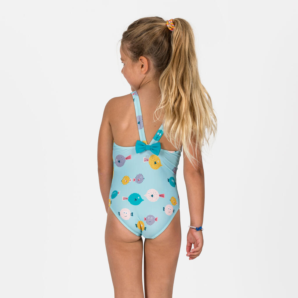 Maillot de bain 1 pièce Bébé / Fille - bleu imprimés poissons