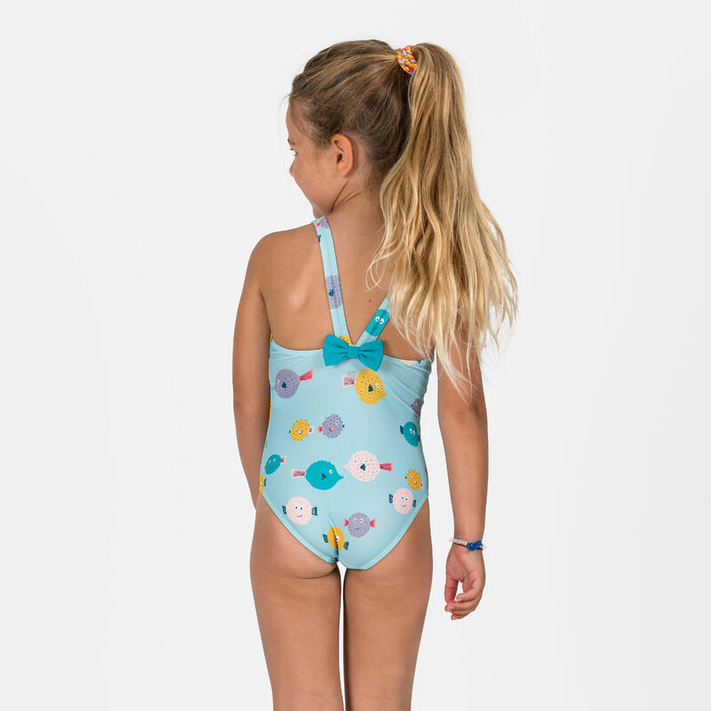 Maillot de bain 1 pièce Bébé / Fille - bleu imprimés poissons