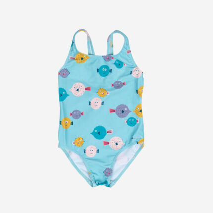Maillot de bain 1 pièce Bébé / Fille - rouge imprimés fleurs