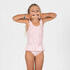 Baby/Girls' 1-Piece Skirt Swimsuit Soft & Stretchable Pink White Stripe