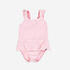 Baby/Girls' 1-Piece Skirt Swimsuit Soft & Stretchable Pink White Stripe