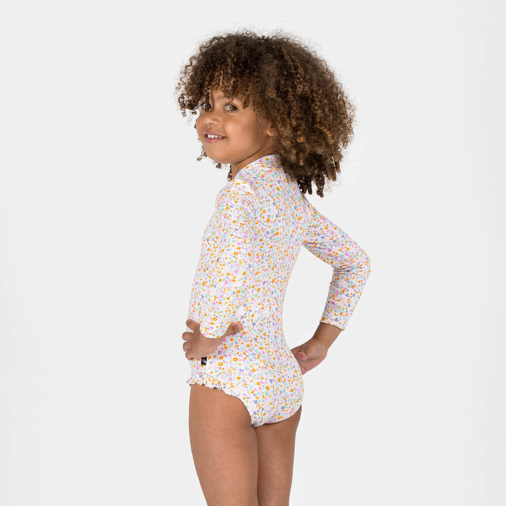 Baby / Girls' long sleeve UV-protection 1-piece swimsuit - Izia mimi pink