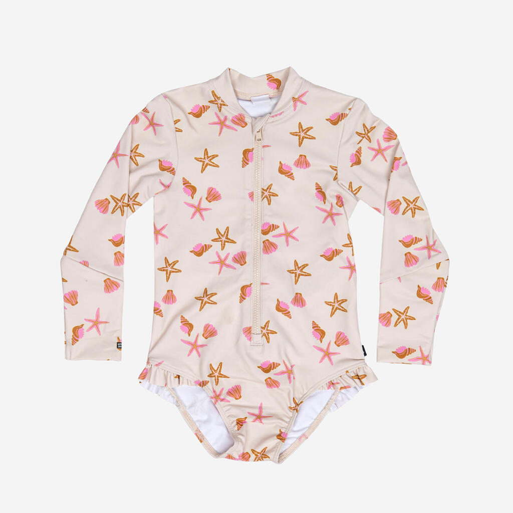 Baby / Girls' long sleeve UV-protection 1-piece swimsuit - Izia mimi pink