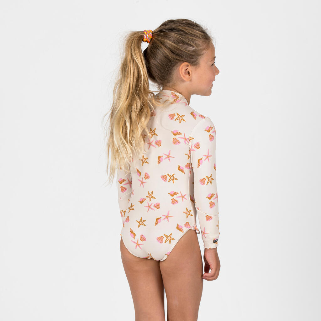 Baby / Girls' long sleeve UV-protection 1-piece swimsuit - Izia mimi pink