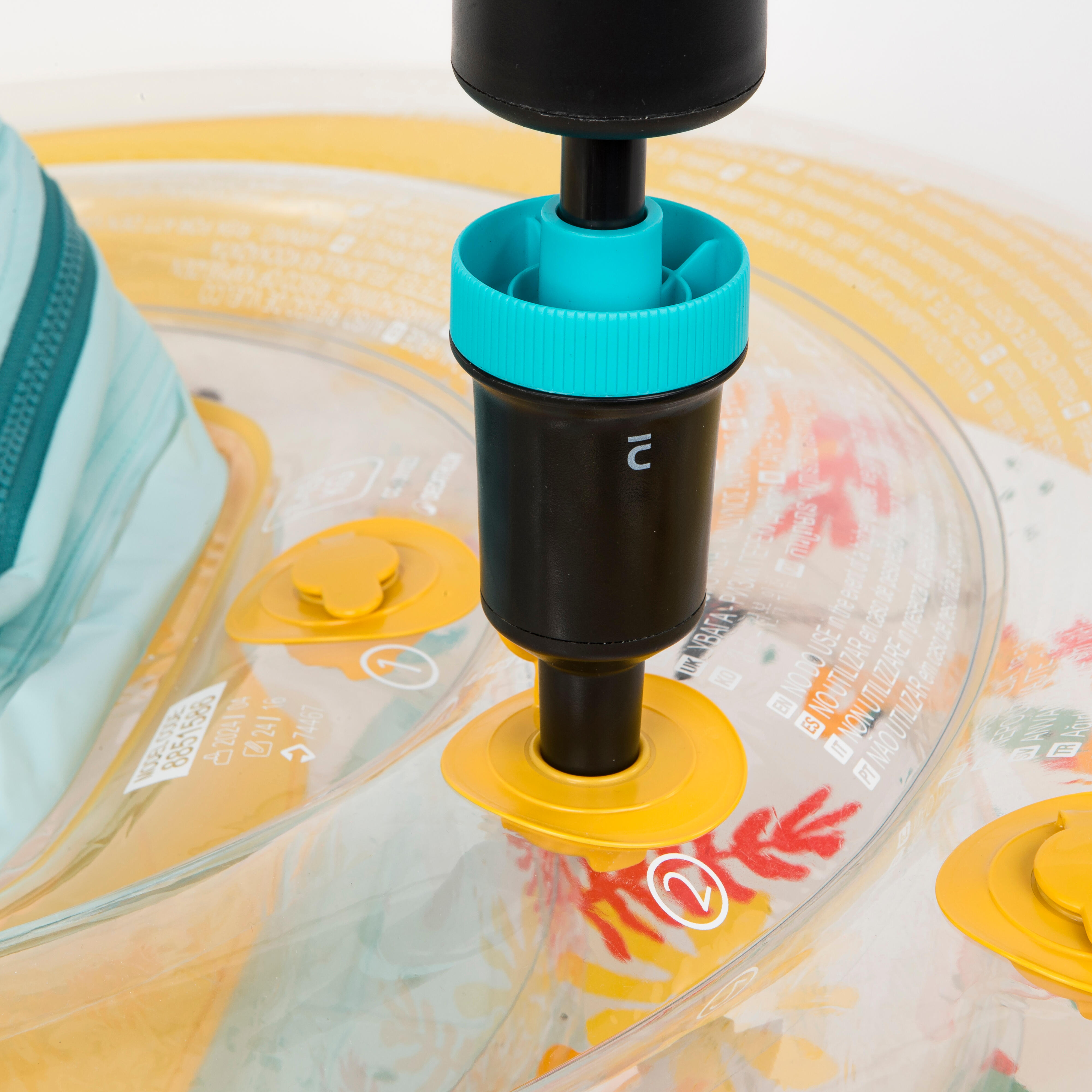 Bouée de piscine gonflable avec siège et poignées pour bébé 7-15kg - jaune - NABAIJI