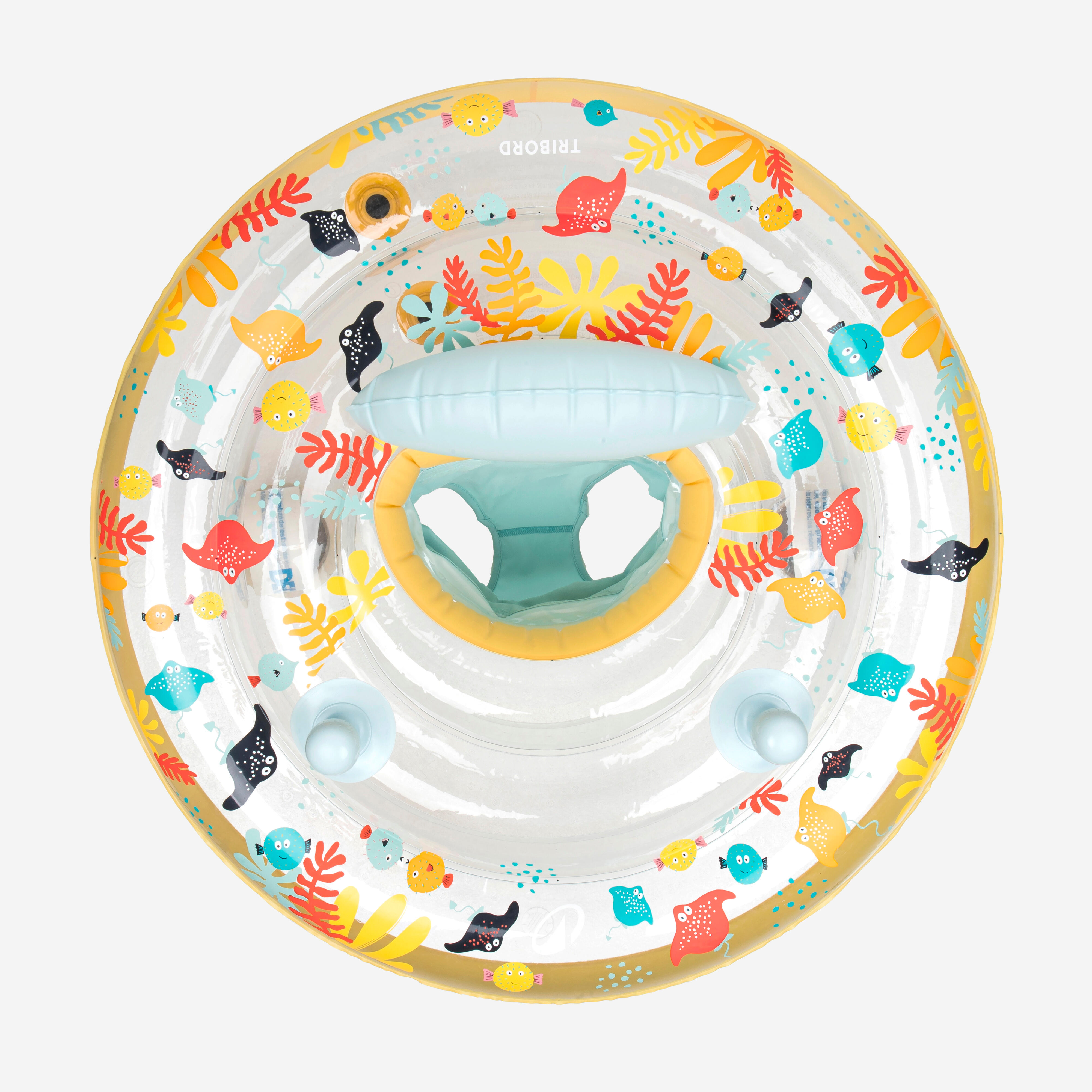 Baby Inflatable Pool Ring with Seat and Handles, 7-15 kg Yellow