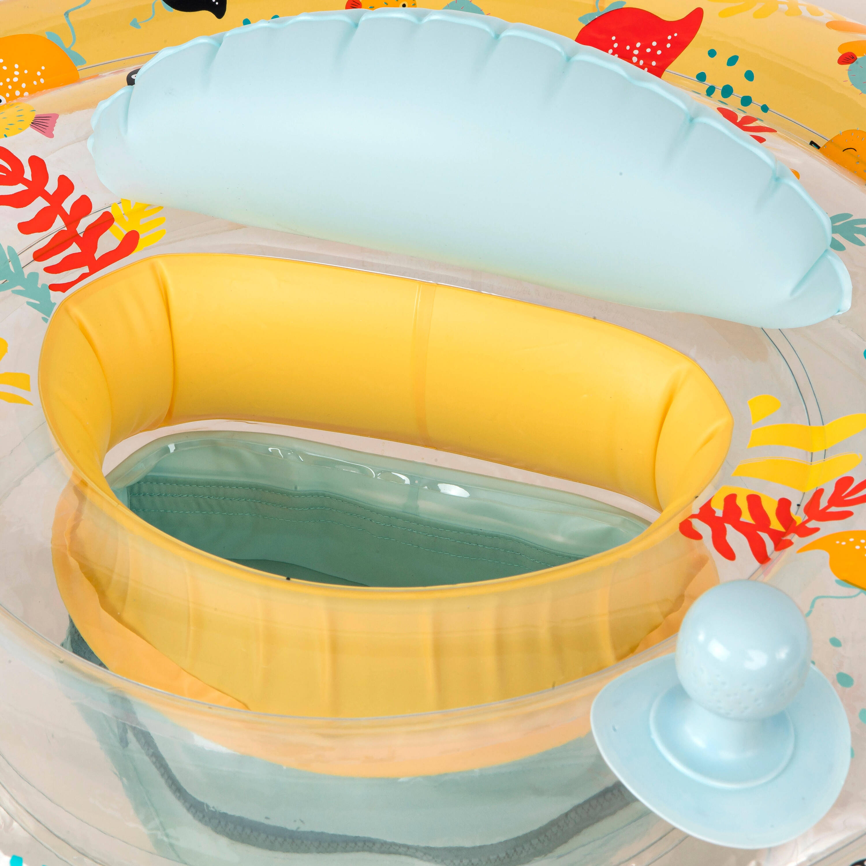 Baby Seat Swim Ring with Handles 7-15 kg Secure & Fun Allfish Yellow -  5