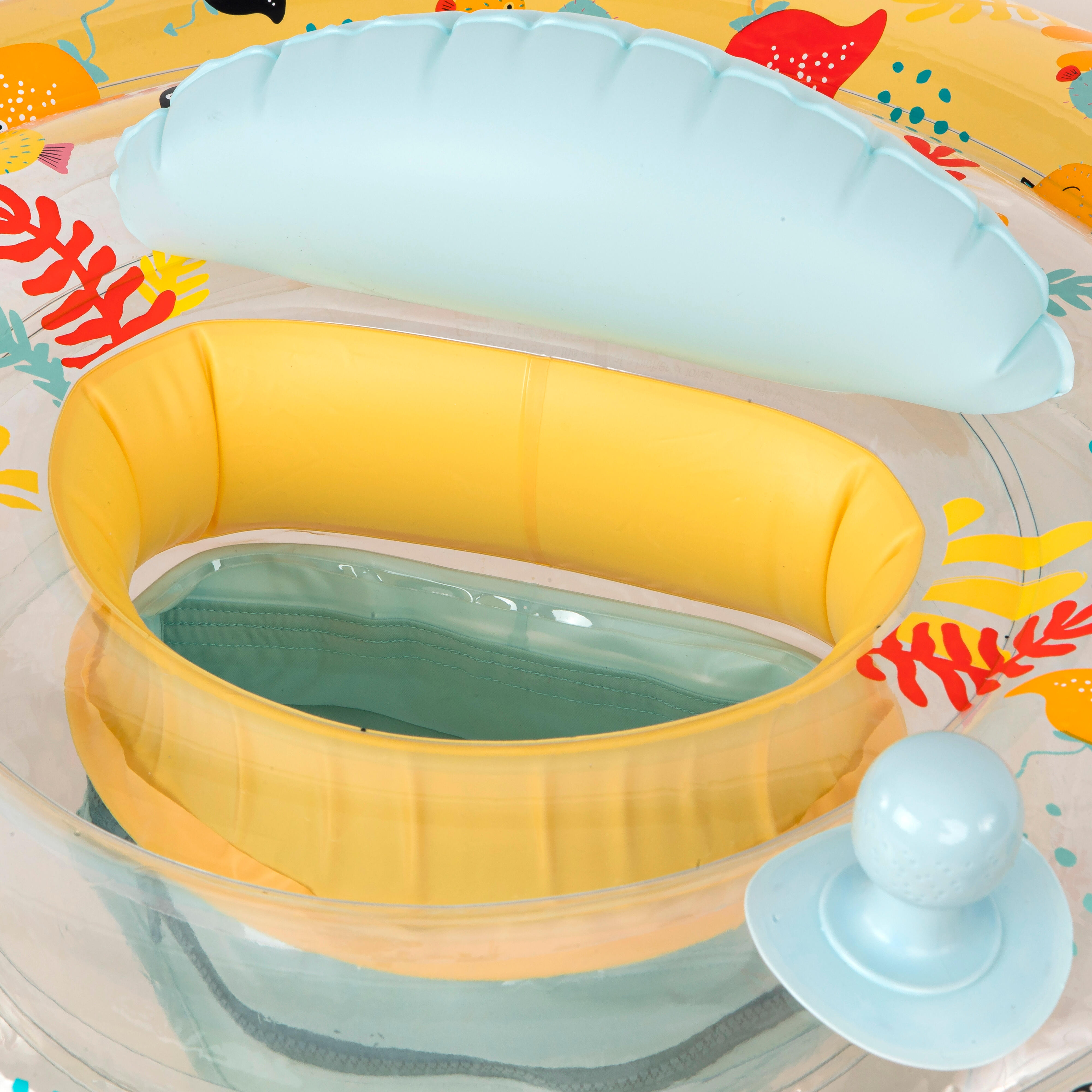 Bouée de piscine gonflable avec siège et poignées pour bébé 7-15kg - jaune - NABAIJI