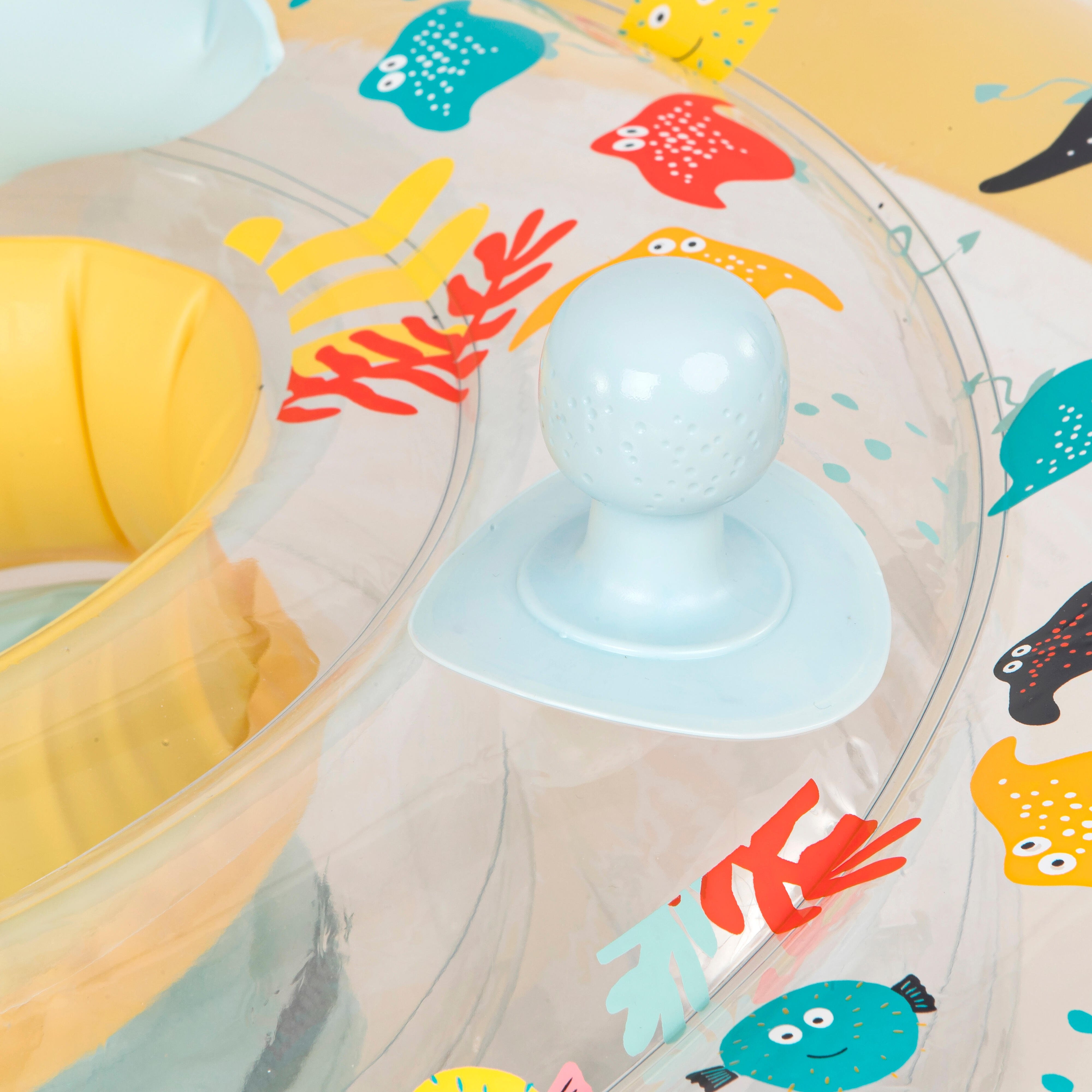 Bouée de piscine gonflable avec siège et poignées pour bébé 7-15kg - jaune - NABAIJI