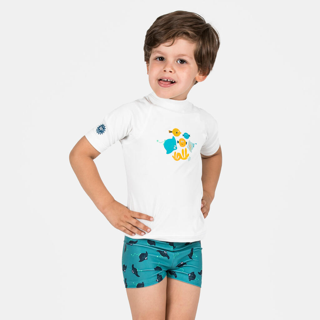 Boxer de bain Bébé / Enfant - Titou Manta bleu